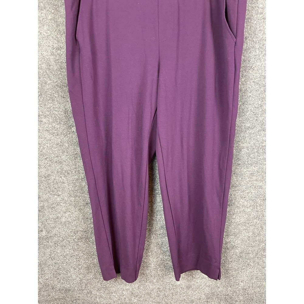 Torrid Ankle Pants Womens 2 Purple Excellent Stretch Pull On Side Slit Career - Picture 3 of 10